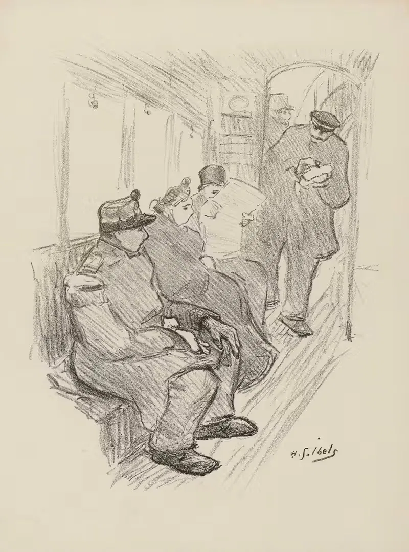 Интерьер омнибуса by Анри-Габриэль Ибель, 1895-1900 — digital art print download