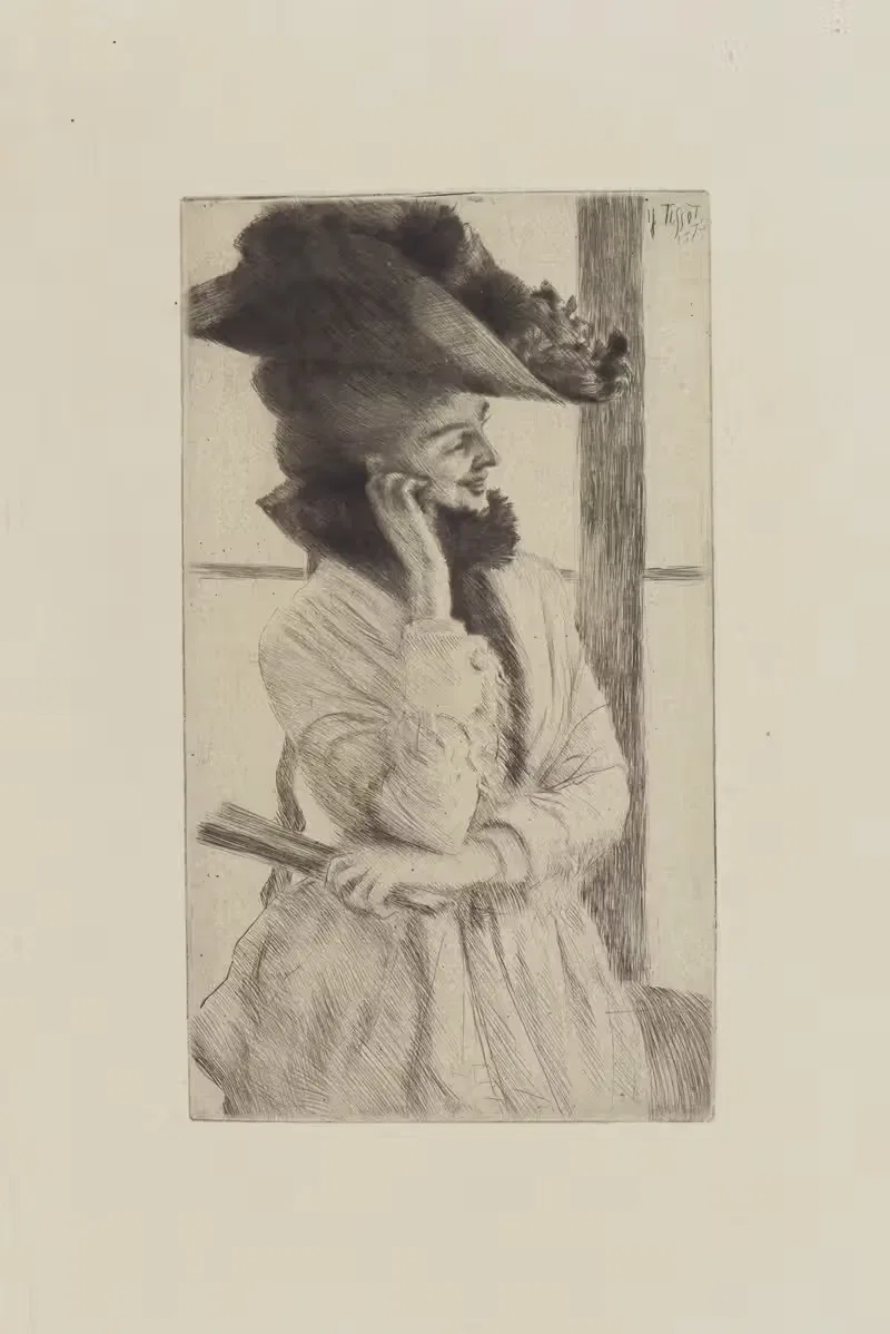 У окна by Джеймс Тиссо, 1875 — digital art print download