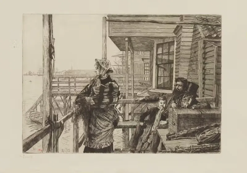 Трактир трех воробьев by Джеймс Тиссо, 1877 — digital art print download