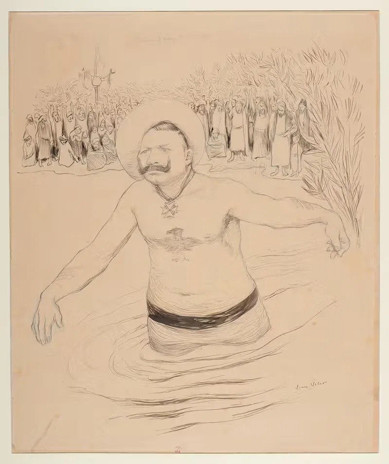 Le bain froid dans le Jourdain — Jean Veber