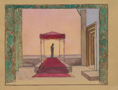 Amphitryon 38 – maquette de décor – acte III by Jean-Camille Cipra, 1829 — digital art print download