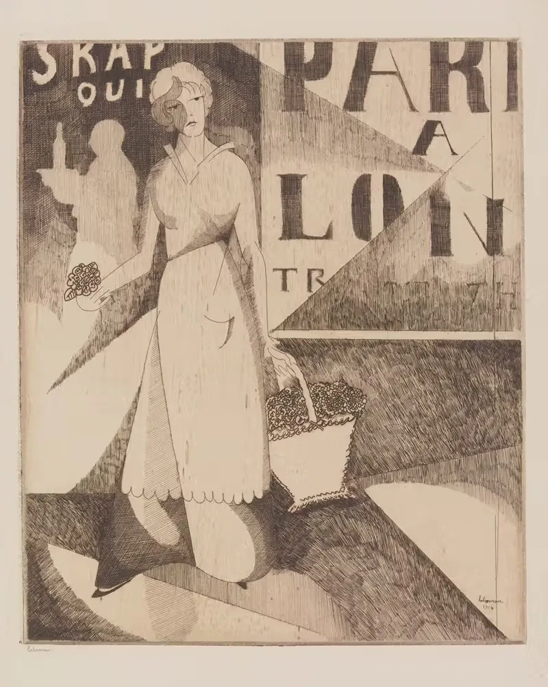Продавщица фиалок. by Жан-Эмиль Лабурёр, 1914 — digital art print download