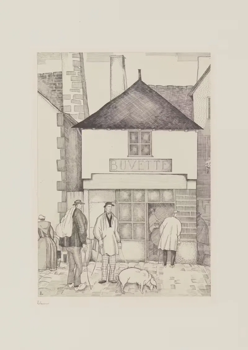 Le jour du marché by Jean-Émile Laboureur, 1930 — digital art print download