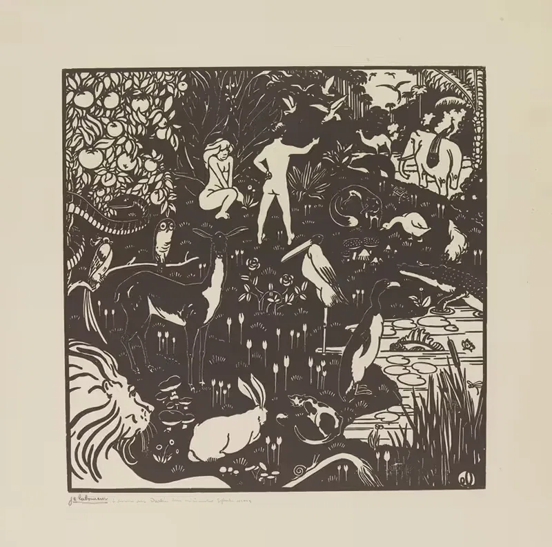 Земной рай by Жан-Эмиль Лабурёр, 1902-1903 — digital art print download