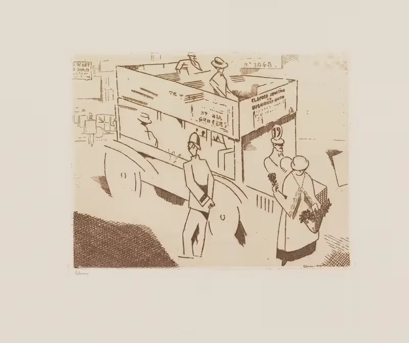Полицейский, Лондон by Жан-Эмиль Лабурёр, 1913 — digital art print download