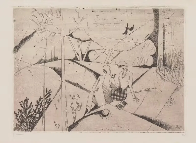 Влюбленные в лесу by Жан-Эмиль Лабурёр, 1913 — digital art print download