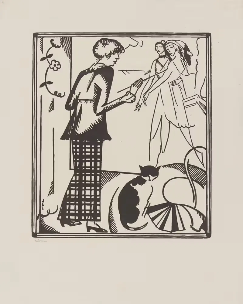 Портрет Мари Лоренсин by Жан-Эмиль Лабурёр, 1914 — digital art print download