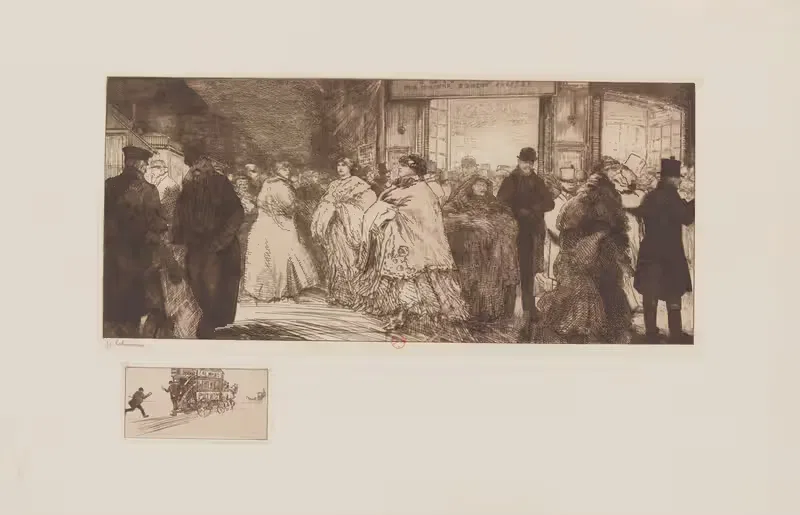 Выход из театра в Лондоне by Жан-Эмиль Лабурёр, 1911 — digital art print download