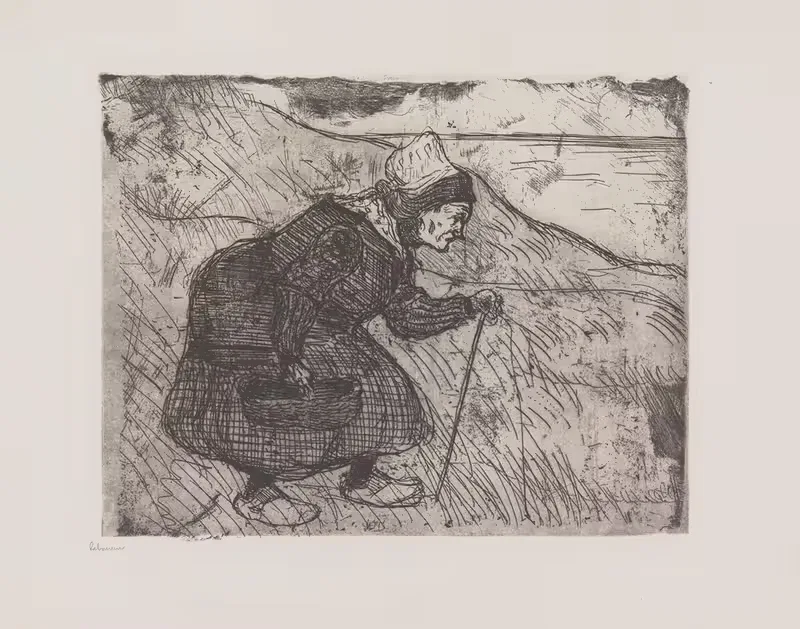 Vieille pêcheuse de moules by Jean-Émile Laboureur, 1897 — digital art print download