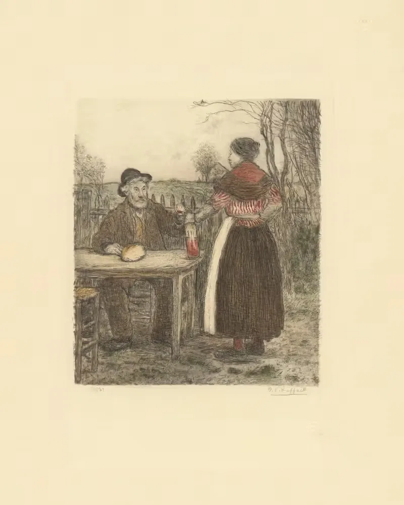 За ваше здоровье, мать Бонтемпс by Жан Франсуа Раффаэлли, 1905 — digital art print download