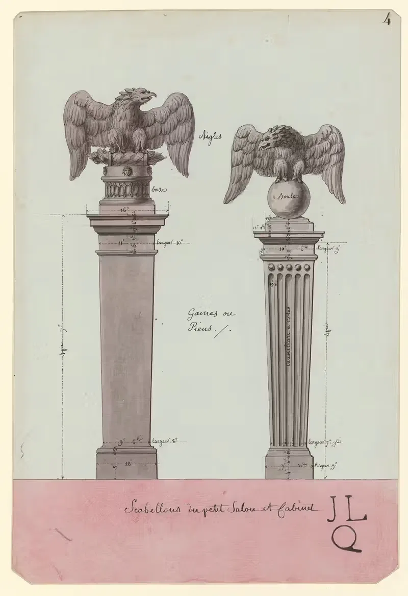 cabellons du petit salon et cabinet — Jean Jacques Lequeu
