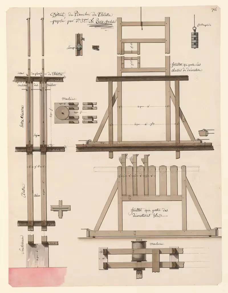 Détail du plancher du théâtre — Jean Jacques Lequeu