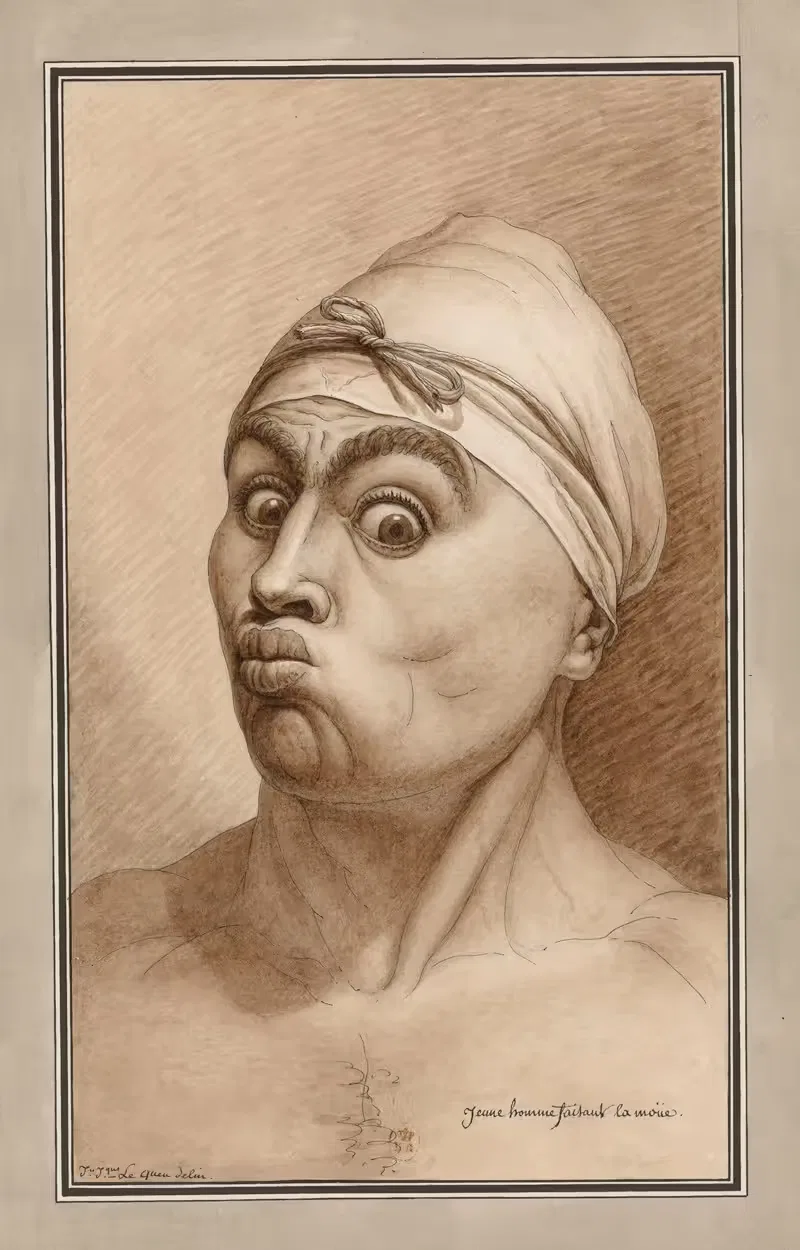 Jeune homme faisant la moüe — Jean Jacques Lequeu