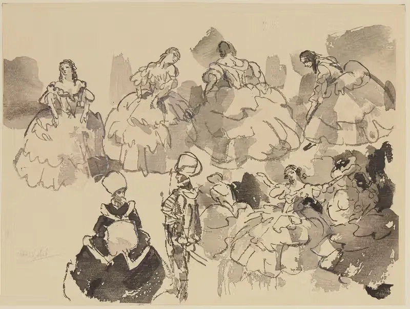 Études de danseuses by Jules Chadel, 1934 — digital art print download