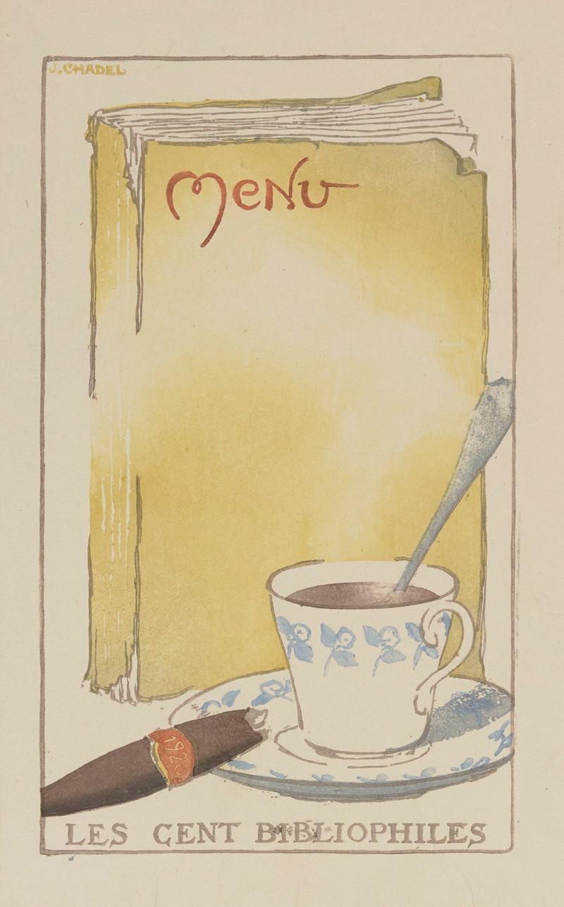 Menu by Jules Chadel, 1920 — digital art print download