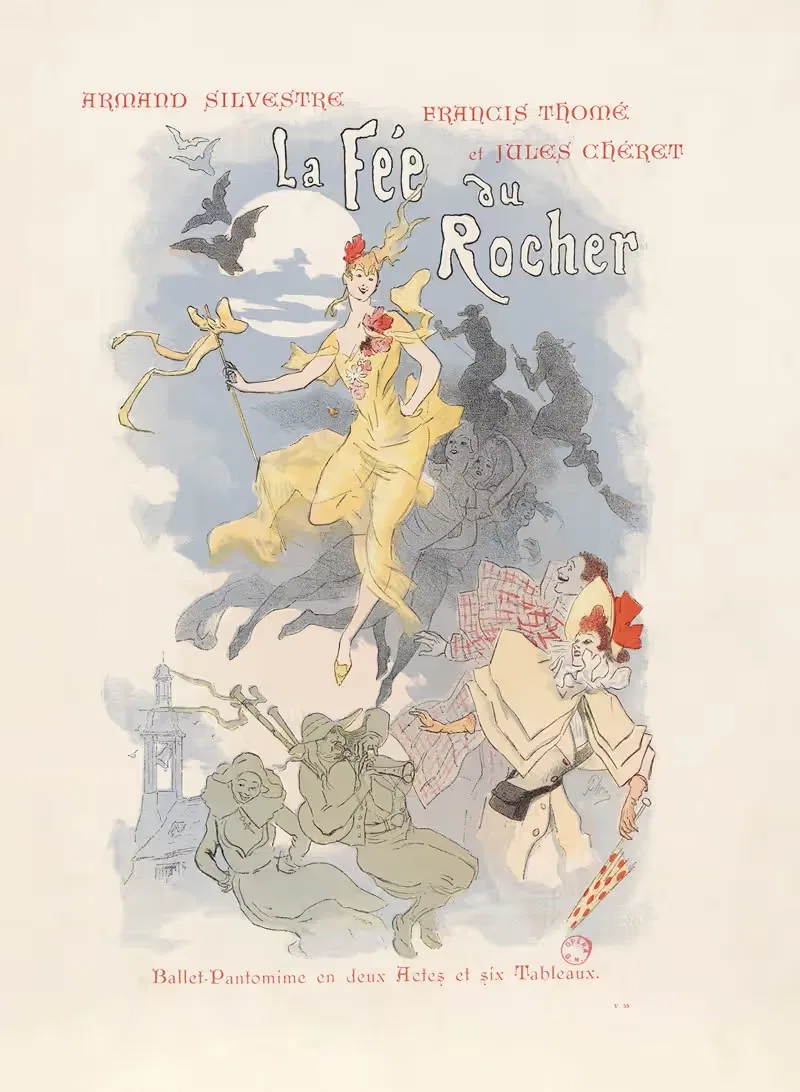 La Fée du Rocher Pl.1 by Jules Chéret, 1894 — digital art print download