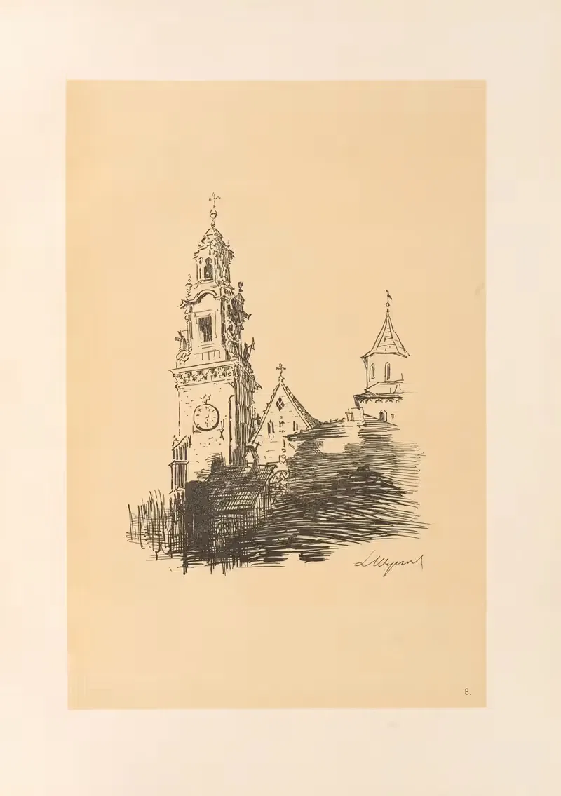 Часовая башня (Замок Вавель) by Леон Вычулковский, 1915 — digital art print download