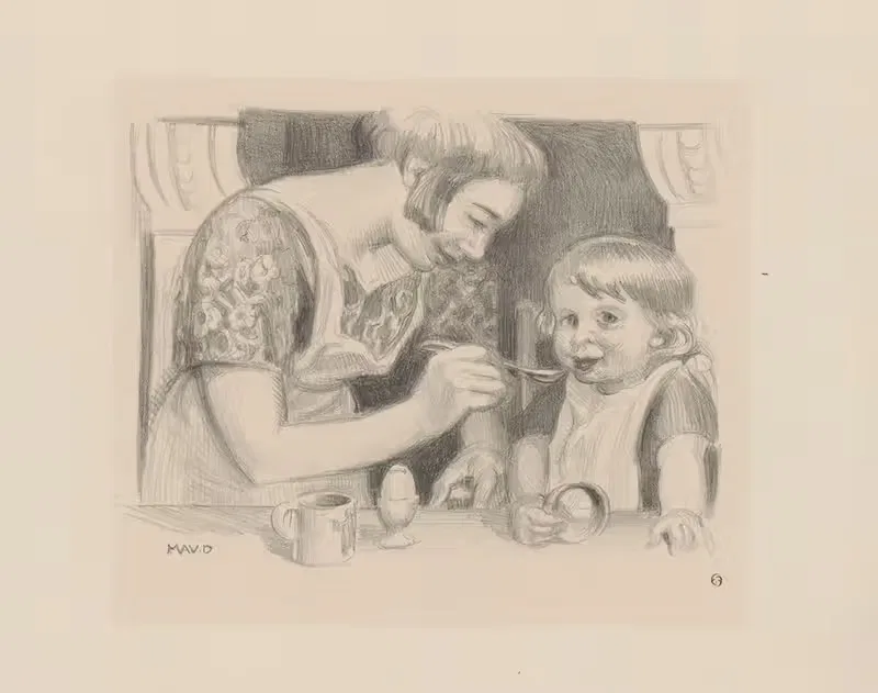 Ребенок с яйцом для варки by Морис Дени, 1926 — digital art print download