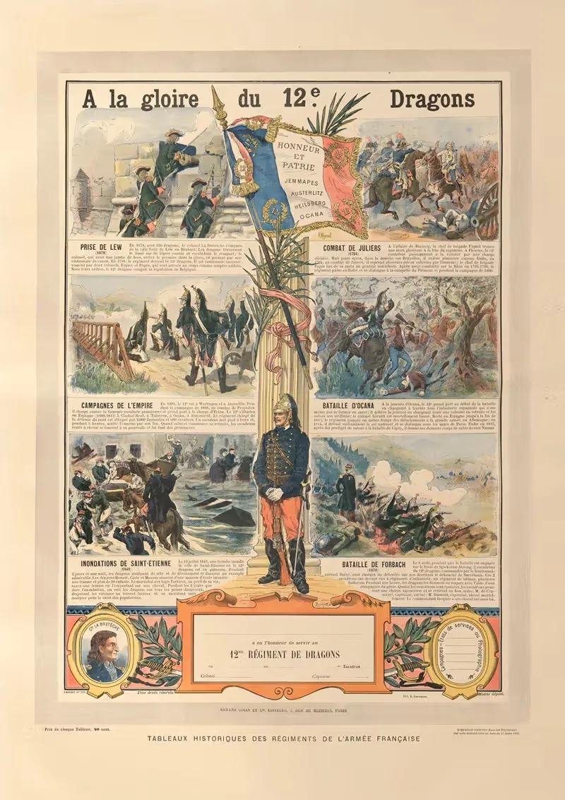 В славу 12-х драгонов by Поль-Адольф Кауфман, 1892 — digital art print download
