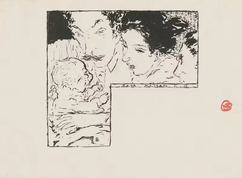Papa, maman by Pierre Bonnard, 1893 — digital art print download