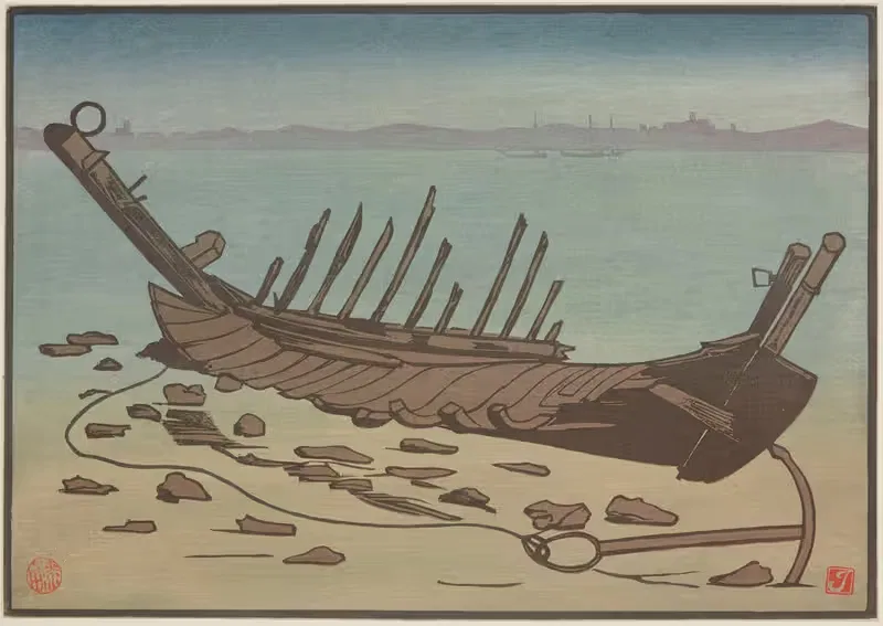 Обломки лодки в Канкале by Проспер-Альфонс Исак, 1908-1912 — digital art print download