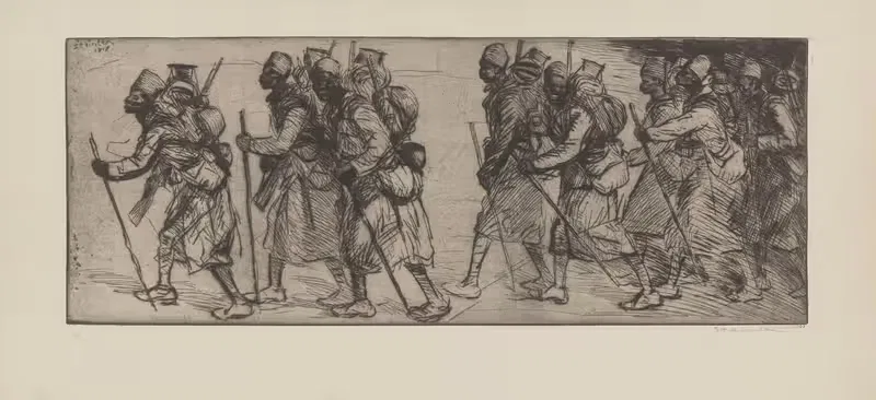 Проходят сенегальцы by Теофиль Александр Стенлен, 1917 — digital art print download