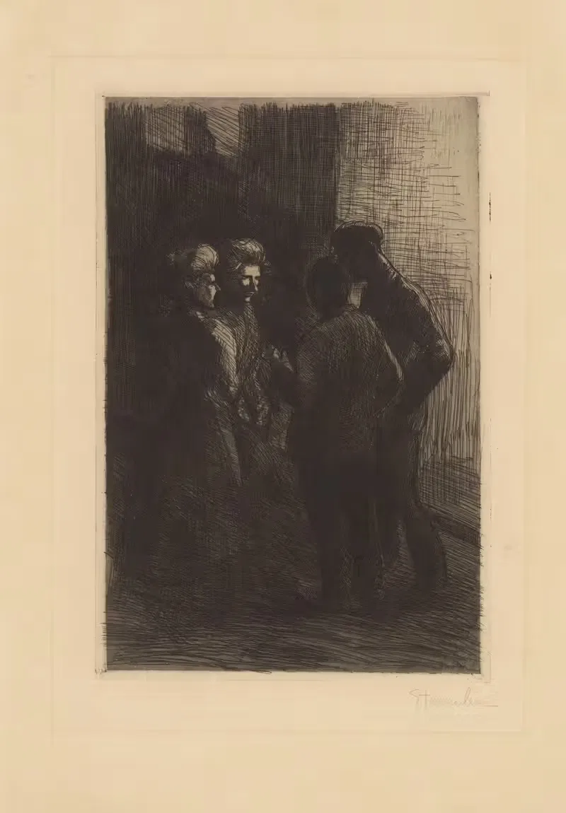 Deux gigolettes et deux gigolos — Théophile Alexandre Steinlen