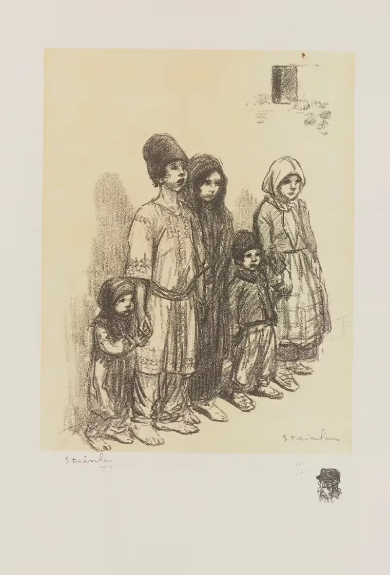 Сербские дети by Теофиль Александр Стенлен, 1916 — digital art print download
