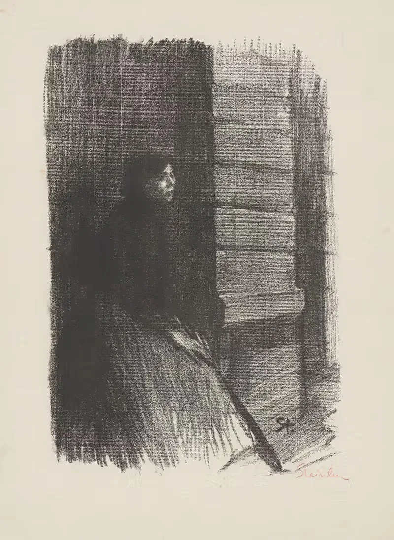 Печальная женщина by Теофиль Александр Стенлен, 1896 — digital art print download