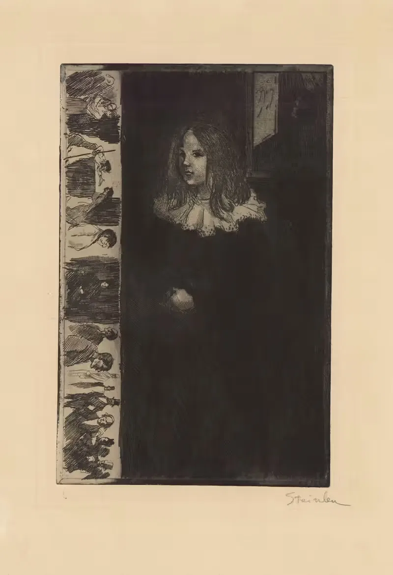 Девочка в белом воротнике by Теофиль Александр Стенлен, 1898 — digital art print download