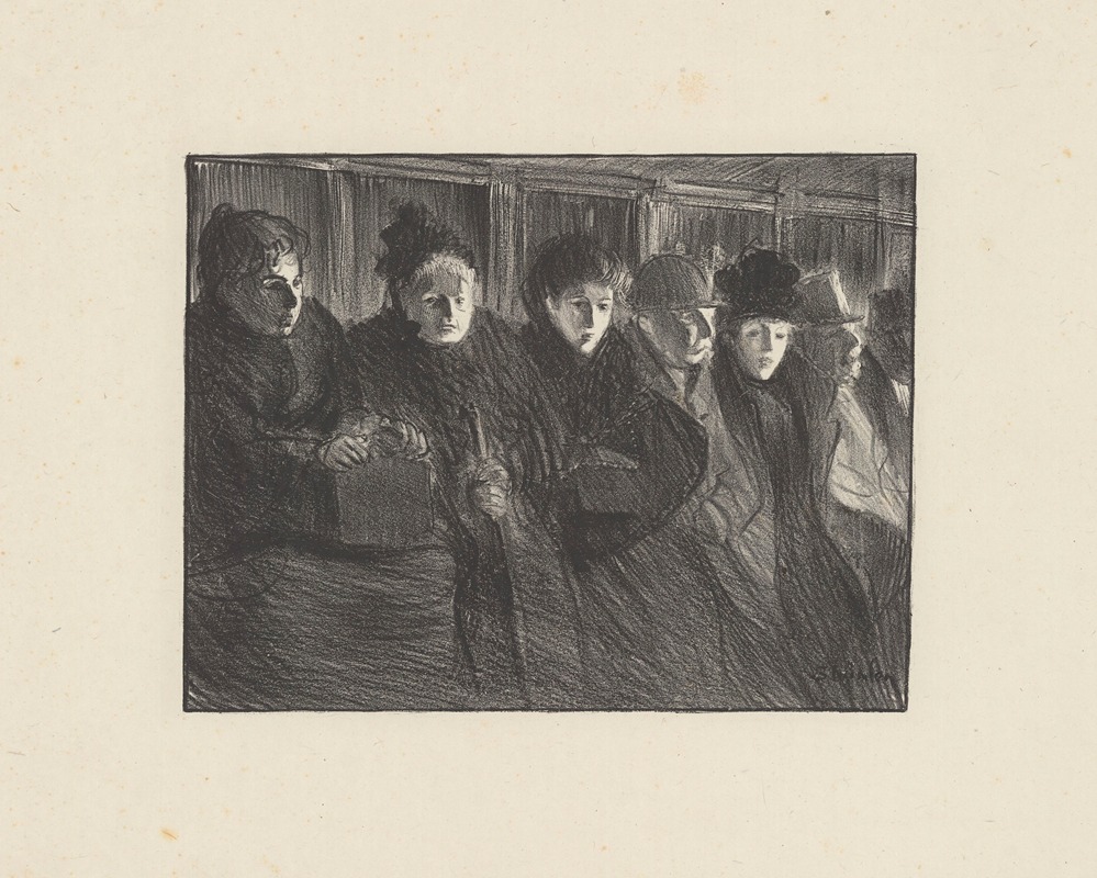 Интерьер трамвая by Теофиль Александр Стенлен, 1896 — digital art print download