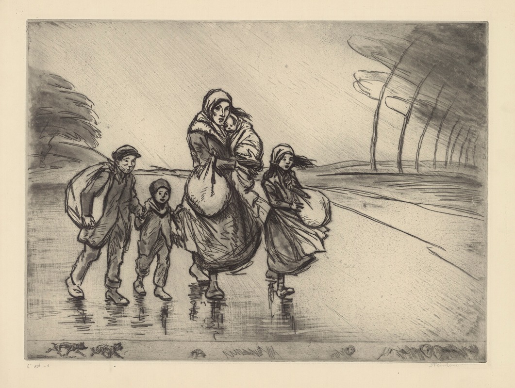 Побег by Теофиль Александр Стенлен, 1915 — digital art print download