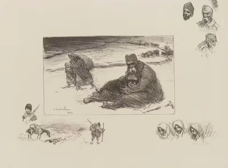 Сербская отставка – король Петр by Теофиль Александр Стенлен, 1917 — digital art print download
