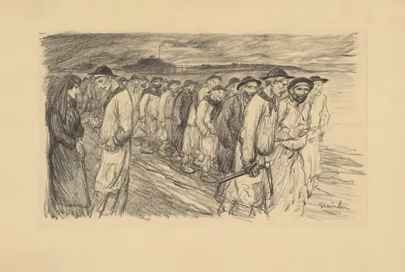 La sortie de la mine by Théophile Alexandre Steinlen, 1907 — digital art print download