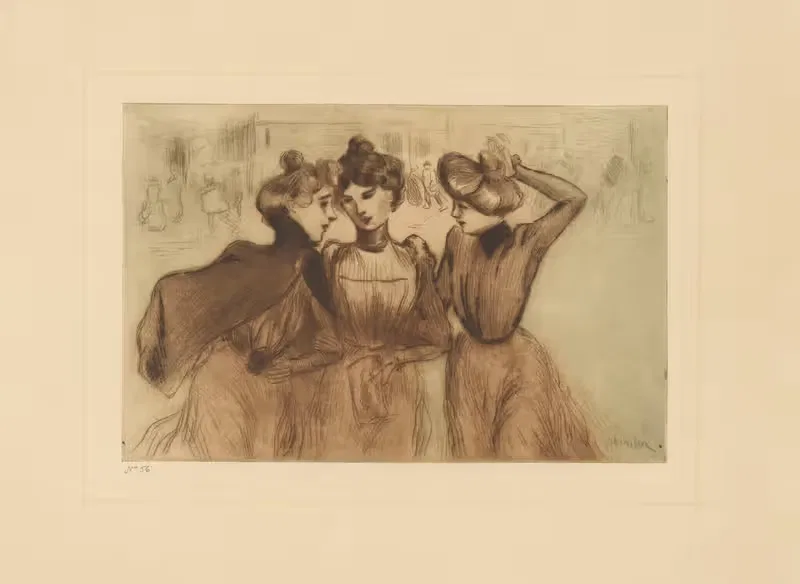 Выход трех модисток by Теофиль Александр Стенлен, 1900 — digital art print download