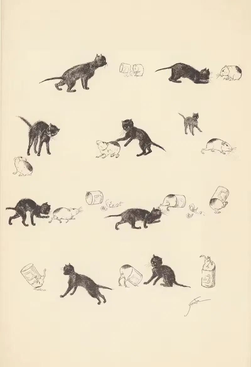 Кот и морская свинка by Теофиль Александр Стенлен, 1885 — digital art print download