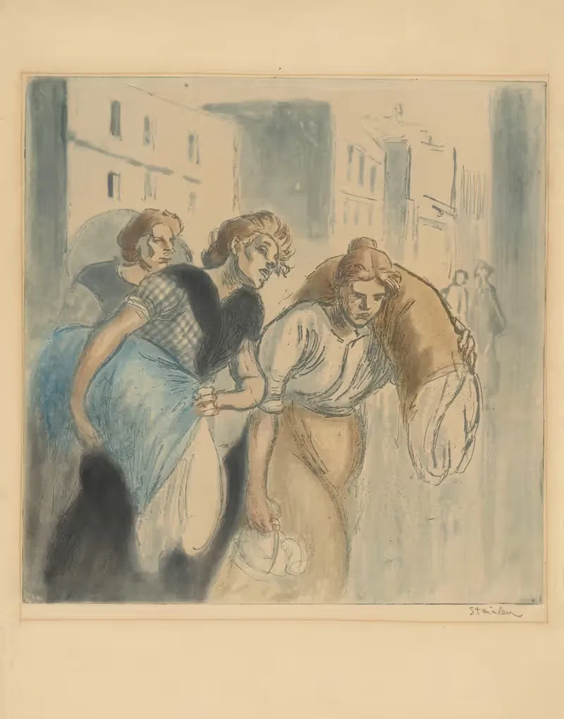 Возвращение к прачечной by Теофиль Александр Стенлен, 1902 — digital art print download