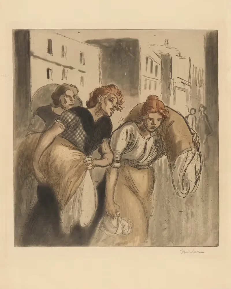 Возвращение из прачечной by Теофиль Александр Стенлен, 1902 — digital art print download