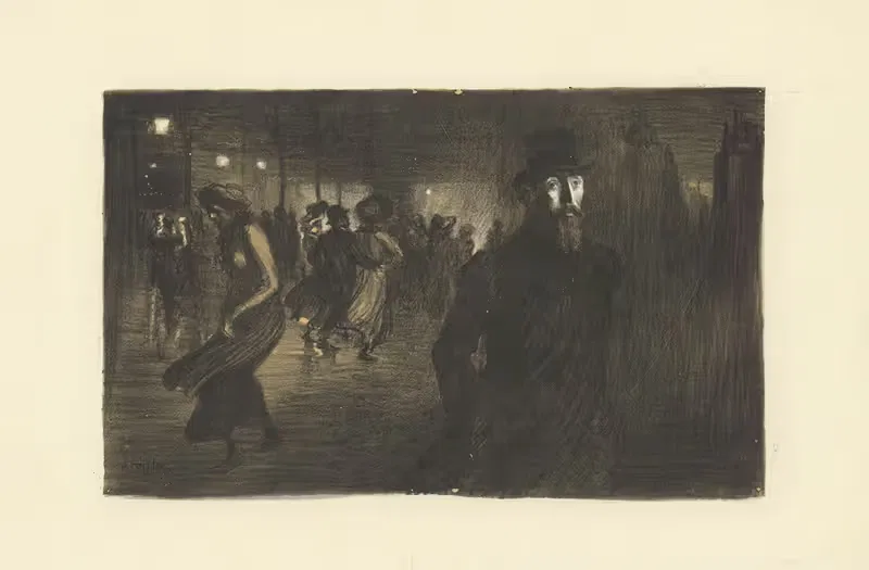 Париж ночью by Теофиль Александр Стенлен, 1903 — digital art print download