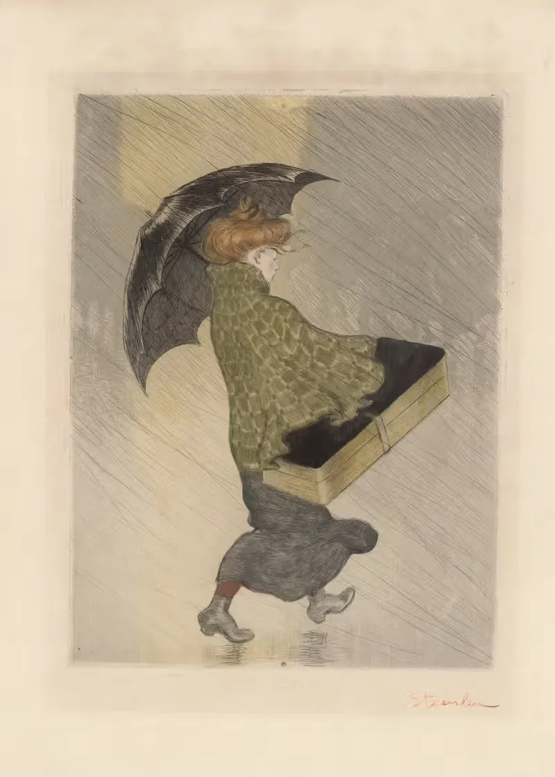 Бег под дождем by Теофиль Александр Стенлен, 1898 — digital art print download