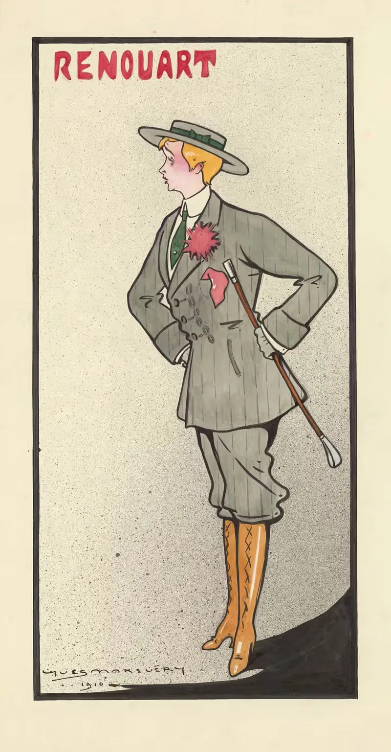 Джейн Ренуар в 'Бигре!' от Рипа by Ив Маревери, 1910 — digital art print download
