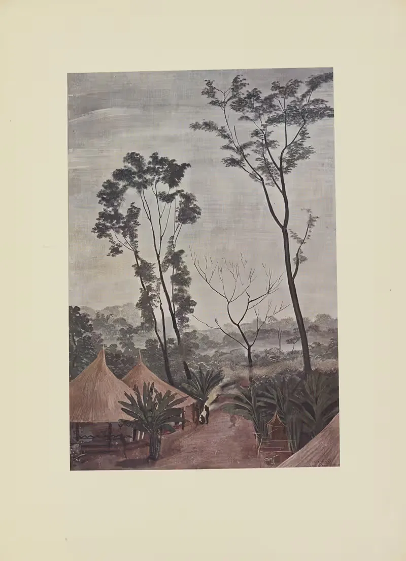 Un Village dans l’Oubangui-Chari — Alexandre Jacovleff