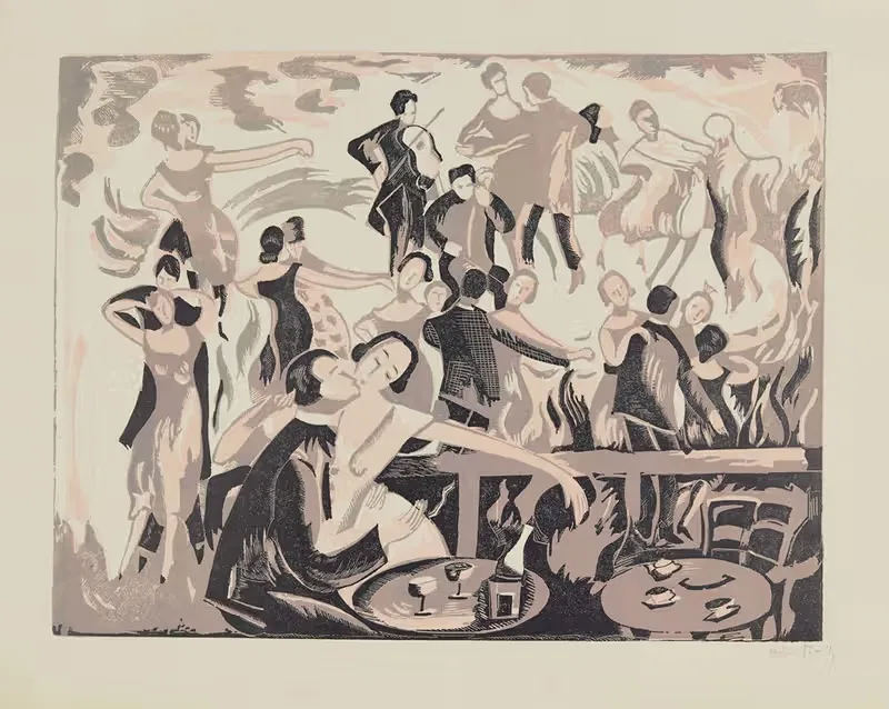 Le bal by Alice Bailly, 1925 — digital art print download