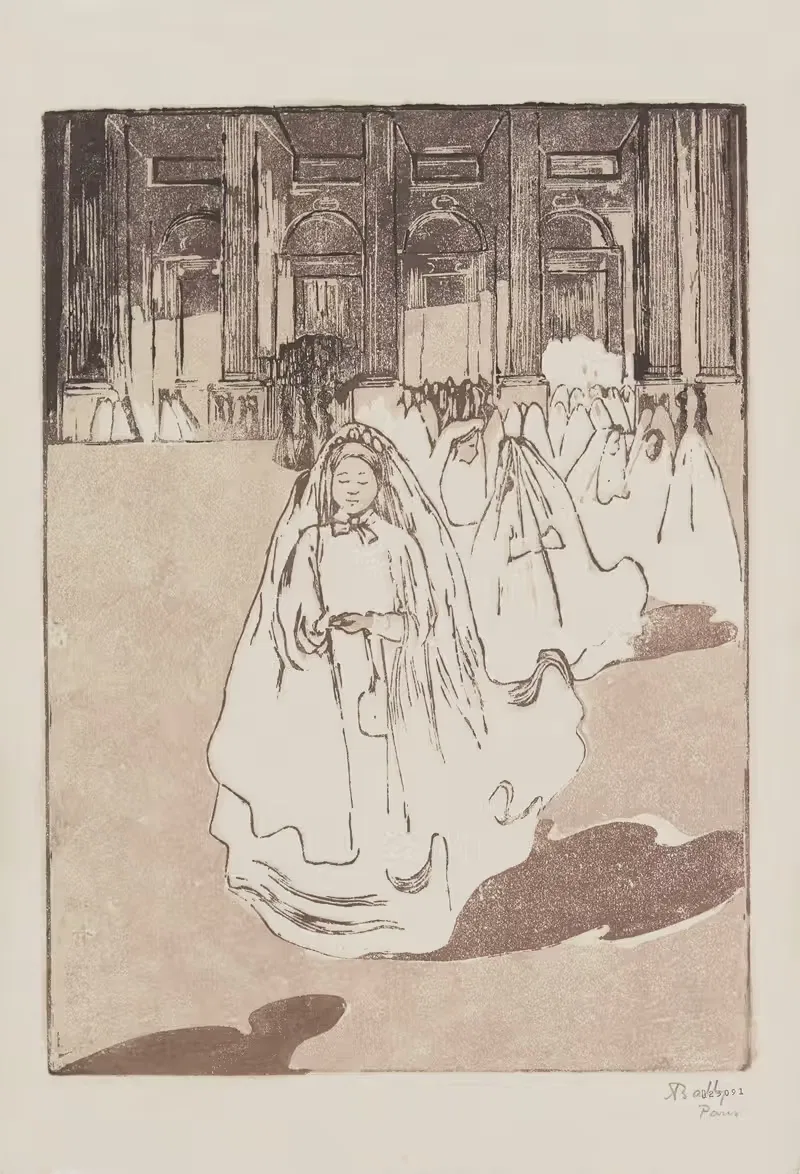 Les Communiantes à Saint-Sulpice by Alice Bailly, 1907 — digital art print download