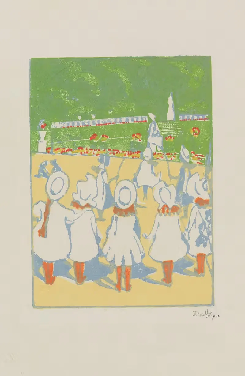 Petites filles au Luxembourg — Alice Bailly