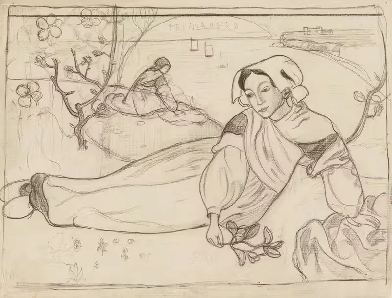 Примавера (Женщина, лежащая) by Арман Сеган, 1894-1895 — digital art print download