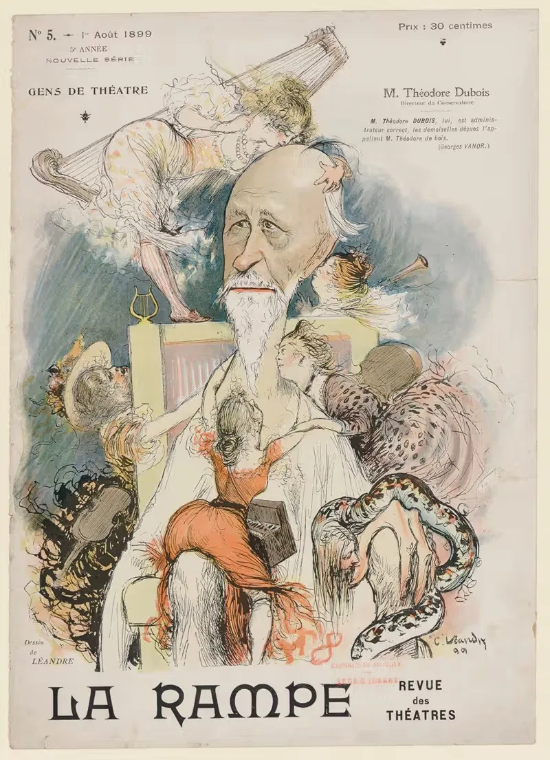 Théodore Dubois by Charles-Lucien Léandre, 1899 — digital art print download