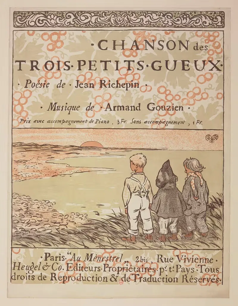 Chanson des trois petits gueux by George Auriol, 1893 — digital art print download