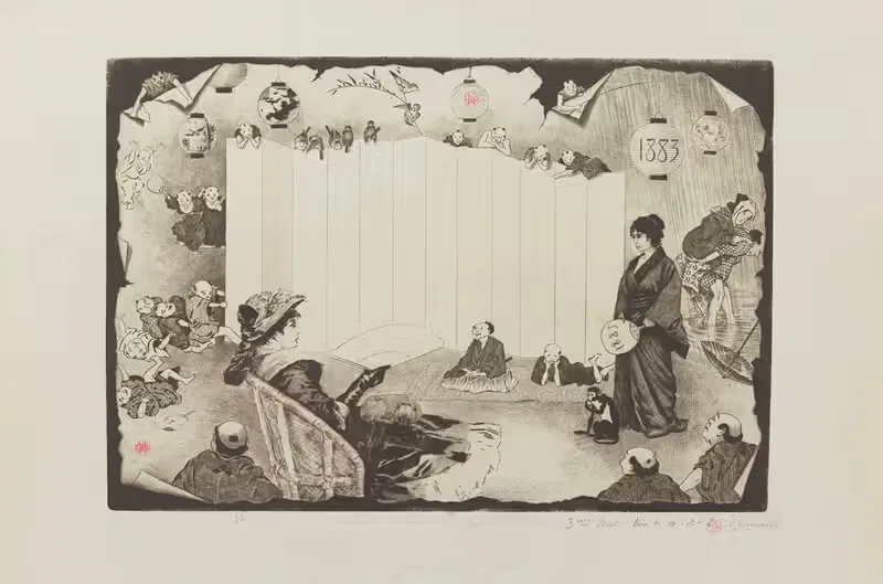 Calendrier pour 1883 by Henri-Charles Guérard, 1883 — digital art print download