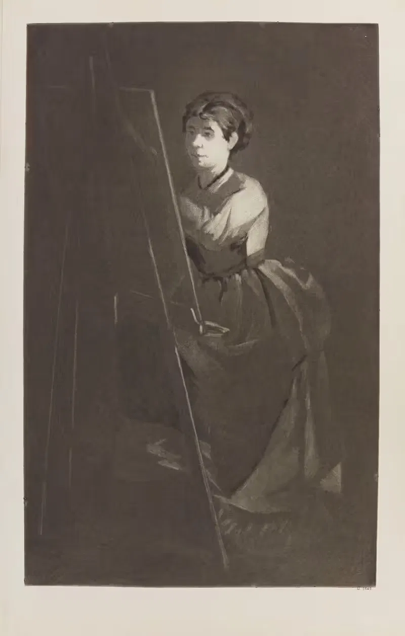 Jeune femme au chevalet — Henri-Charles Guérard